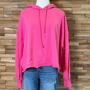 LNA Clothing | The Jones Hoodie | Fuchsia | Oversized | Slub Cotton | XS